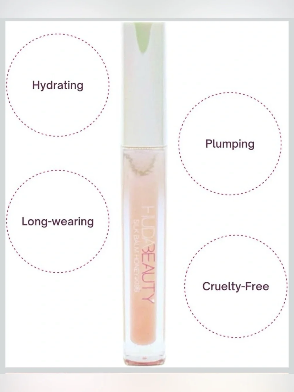 Huda Silk Balm Honey Kiss Lip Balm Queen Bee Plumping Lip Balm New in Box